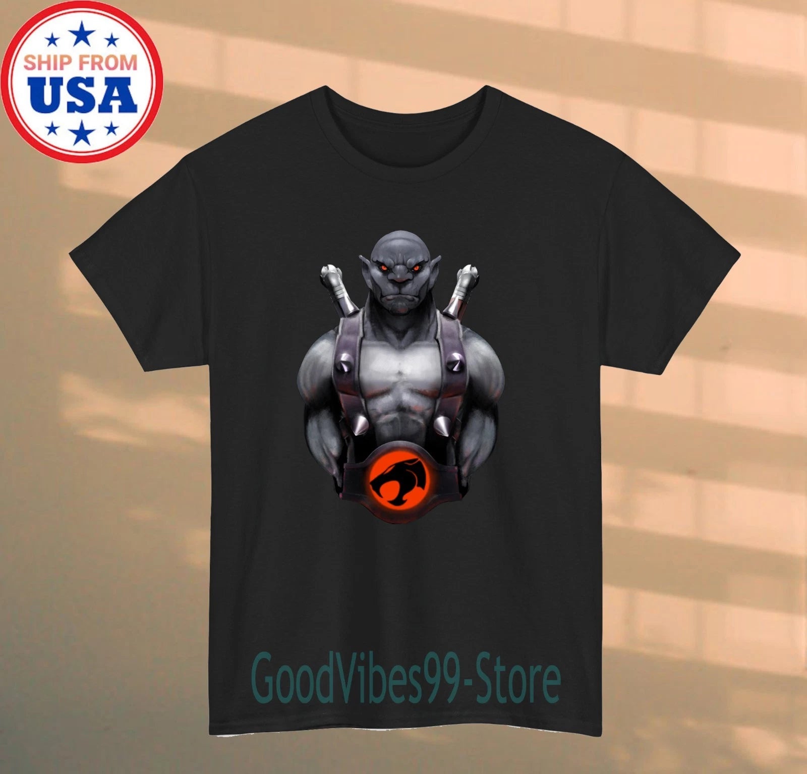 Thundercats Panthro Movie Icon Men's Black Size S-5XL