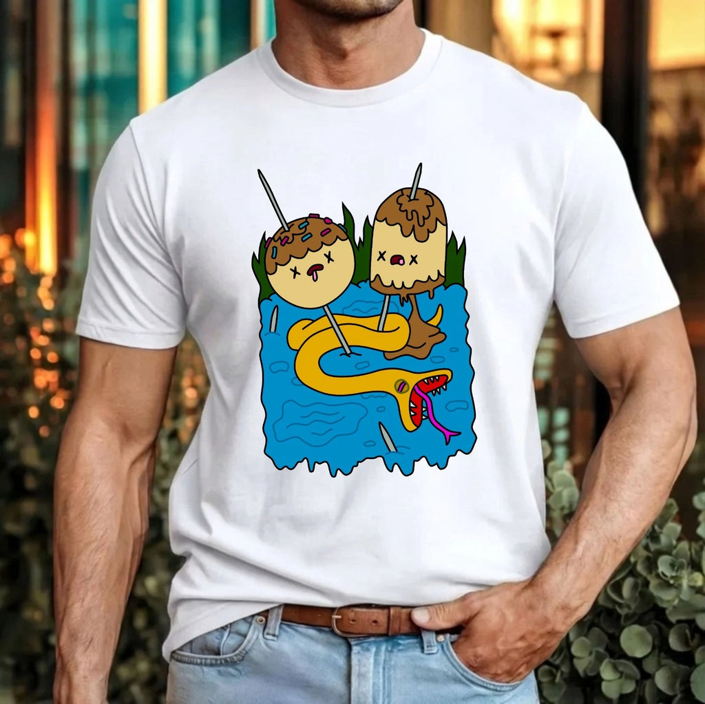 Adventure Time T-Shirt Princess Bubblegum's Rock Shirt Design Snake Pond Top