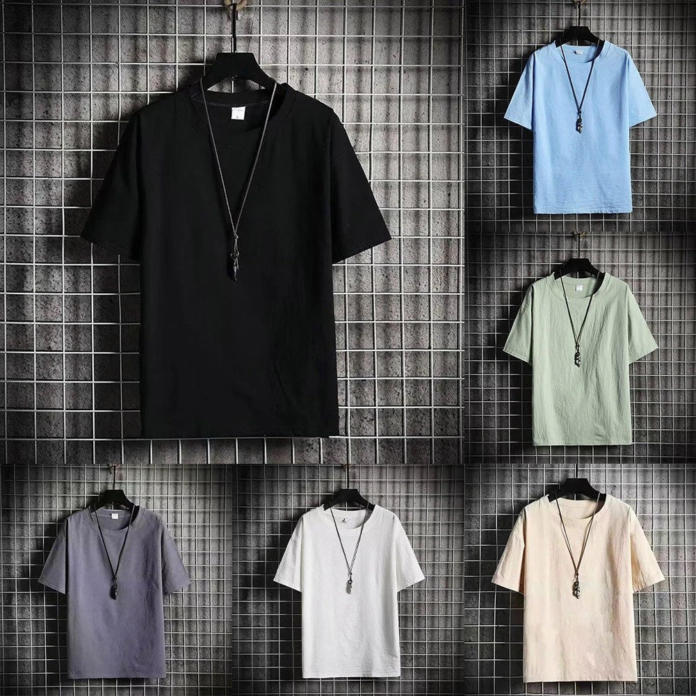 Everyday Tee Men Casual T-shirt Daily Wear Short Sleeve Polyester Fabric