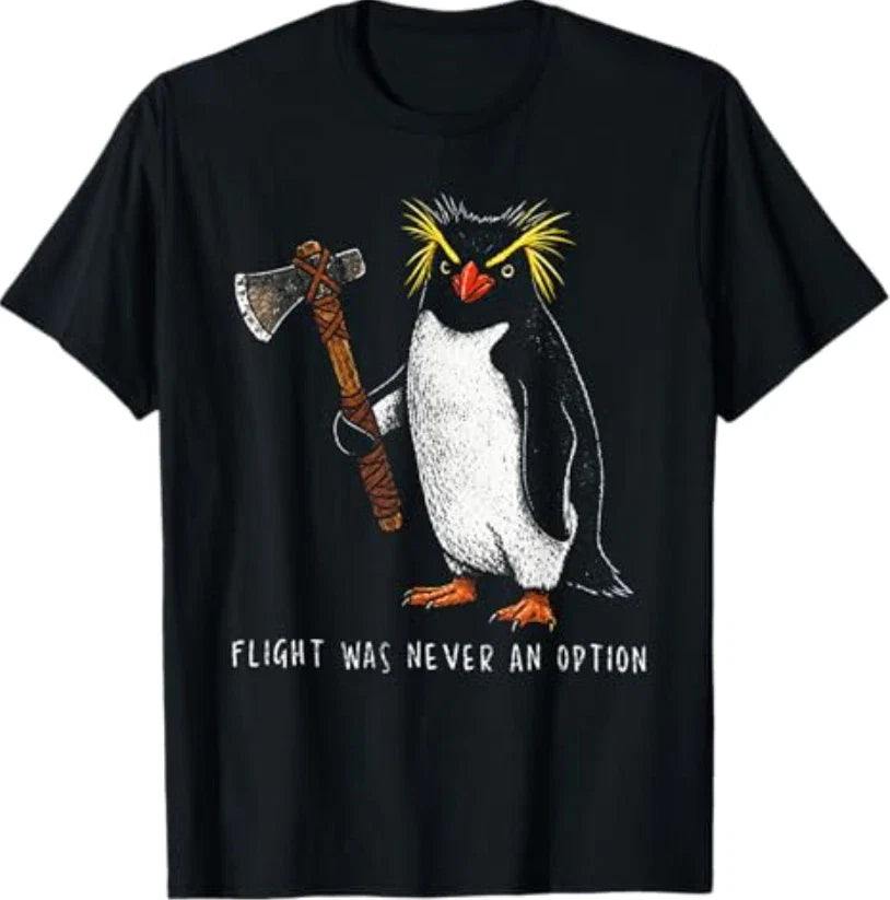 Flight Never Option Rockhopper Penguin Knife Meme Tee Unisex T-shirt, Sweatshirt, Hoodie (1)