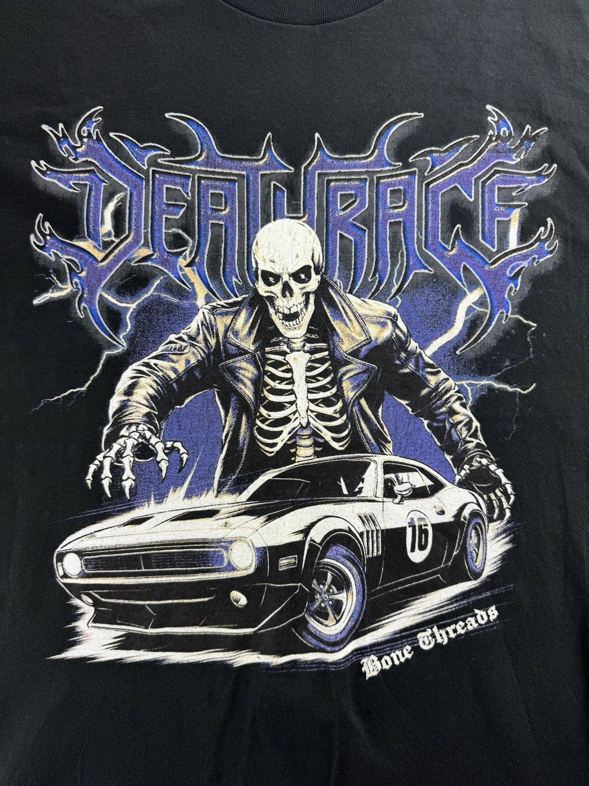 BrandMakers Deathrace Bone Threads Graphics Black T-shirt Men’s Size Large NWOT