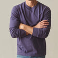 NWOT American Giant Men's Premium Slub Long Sleeve Crew Tee Purple Velvet XL