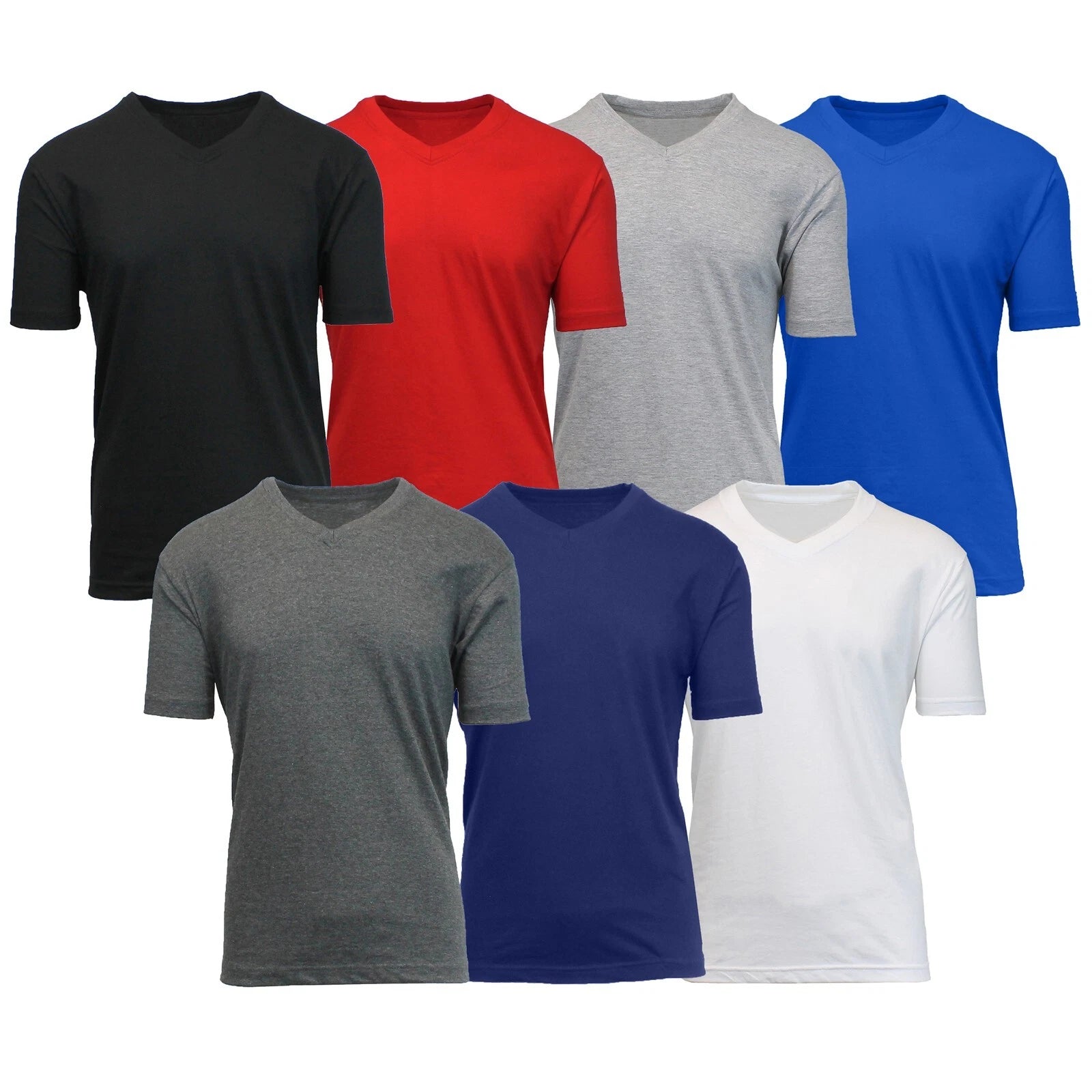 Mens Short Sleeve V-Neck T-Shirts Solid Colors Lounge Active Undershirt NWT