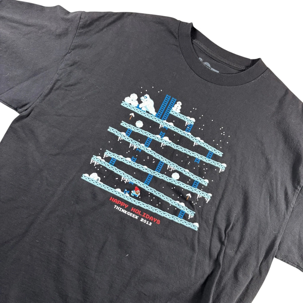 VTG Gamer Tee 2013 Mens XL Black Graphic Video Game 8-Bit Think Geek Yeti