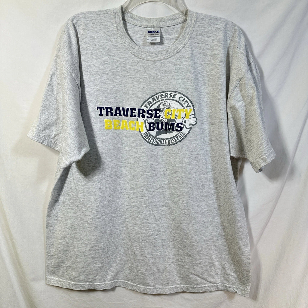 Traverse City Beach Bums Defunct Baseball Team Frontier League XL T-Shirt Y2K