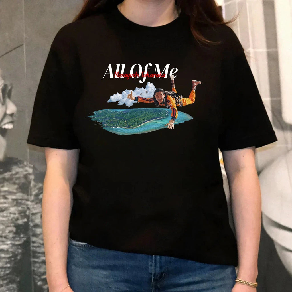 All Of Me Graphic T-Shirt, Skydiving Island Aesthetic Tee, Vintage Style Travel