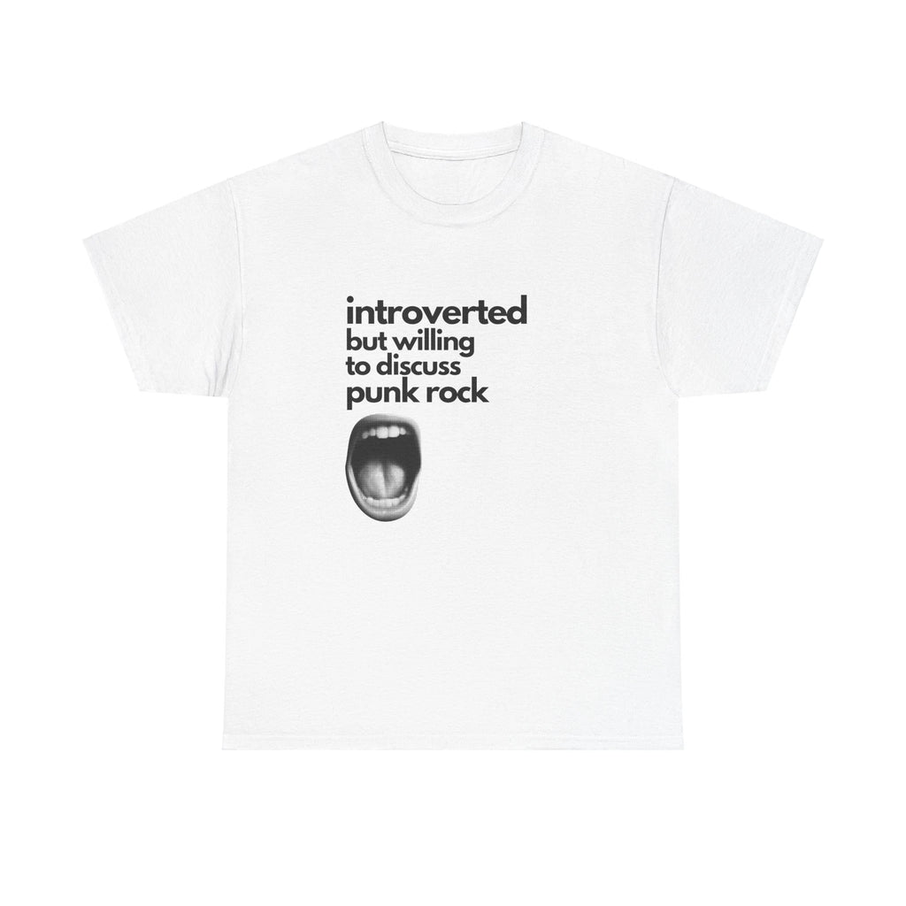 Introverted But Willing To Discuss Punk Rock Unisex Heavy Cotton Tee