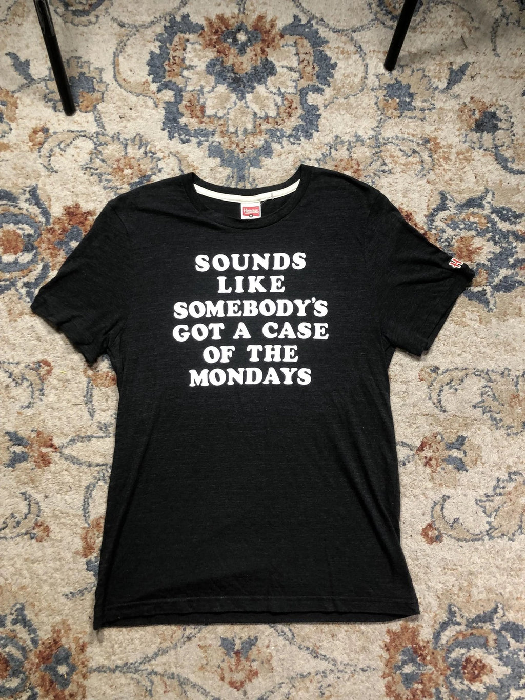 Homage Shirt Mens Medium Black Case Of The Mondays Office Space Graphic Tee