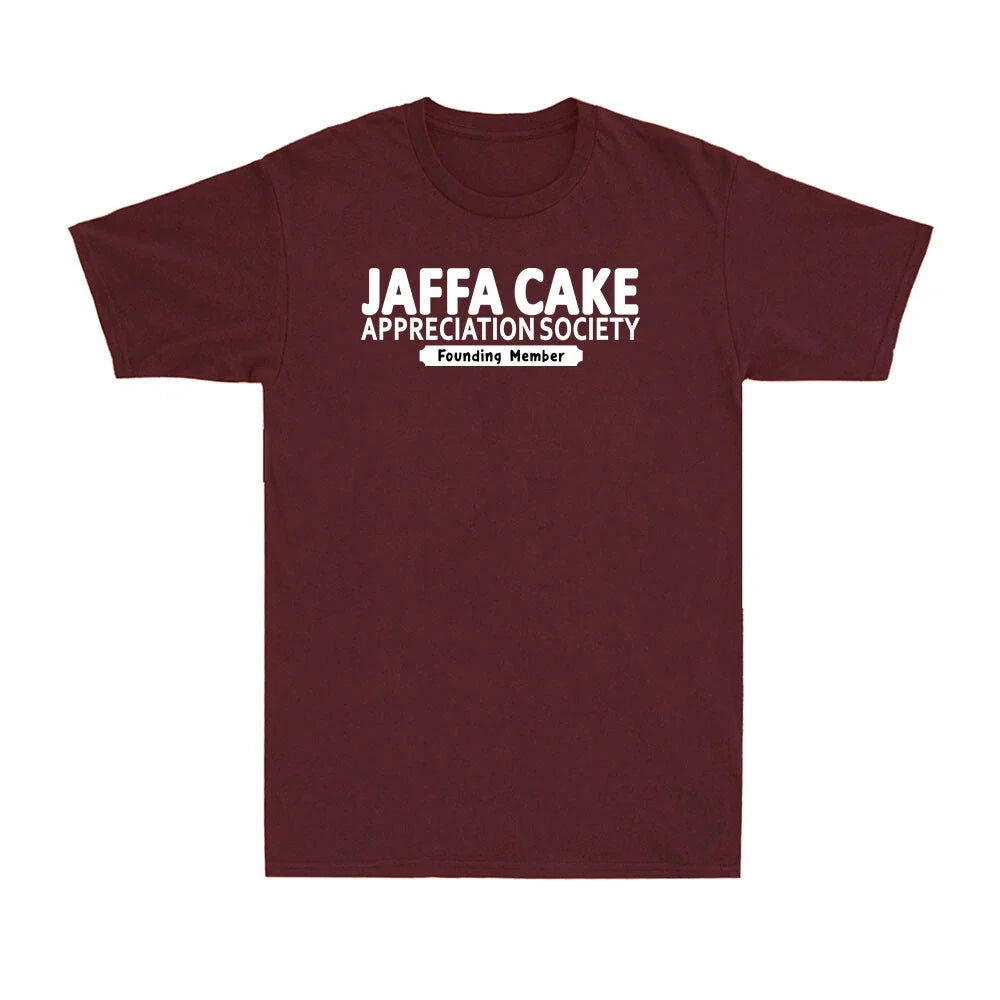 Jaffa Cake Appreciation Society Funny Biscuit Cake Gift Men's Cotton T-Shirt