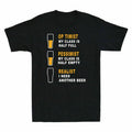 Optimist Pessimist Realist Beer Men's T Shirt Funny Father Gift Beer Lover Tee