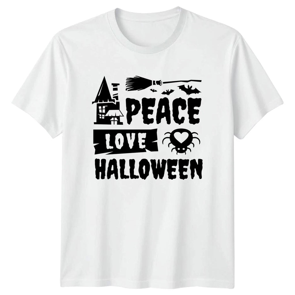 Peace Love Halloween T-Shirt Costume Halloween Gift For Him And Her