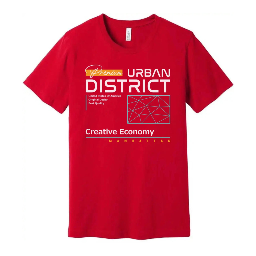 Urban District Unisex T Shirt Graphic With Creative Economy Manhattan Theme And