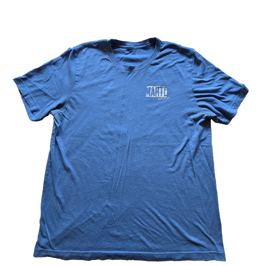 Marto brewing co. men's blue shirt sz L