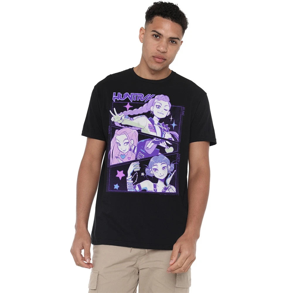 K-Pop Demon Hunters - Anime Huntrix Huntr/X Unisex T-Shirt S-5XL, Black