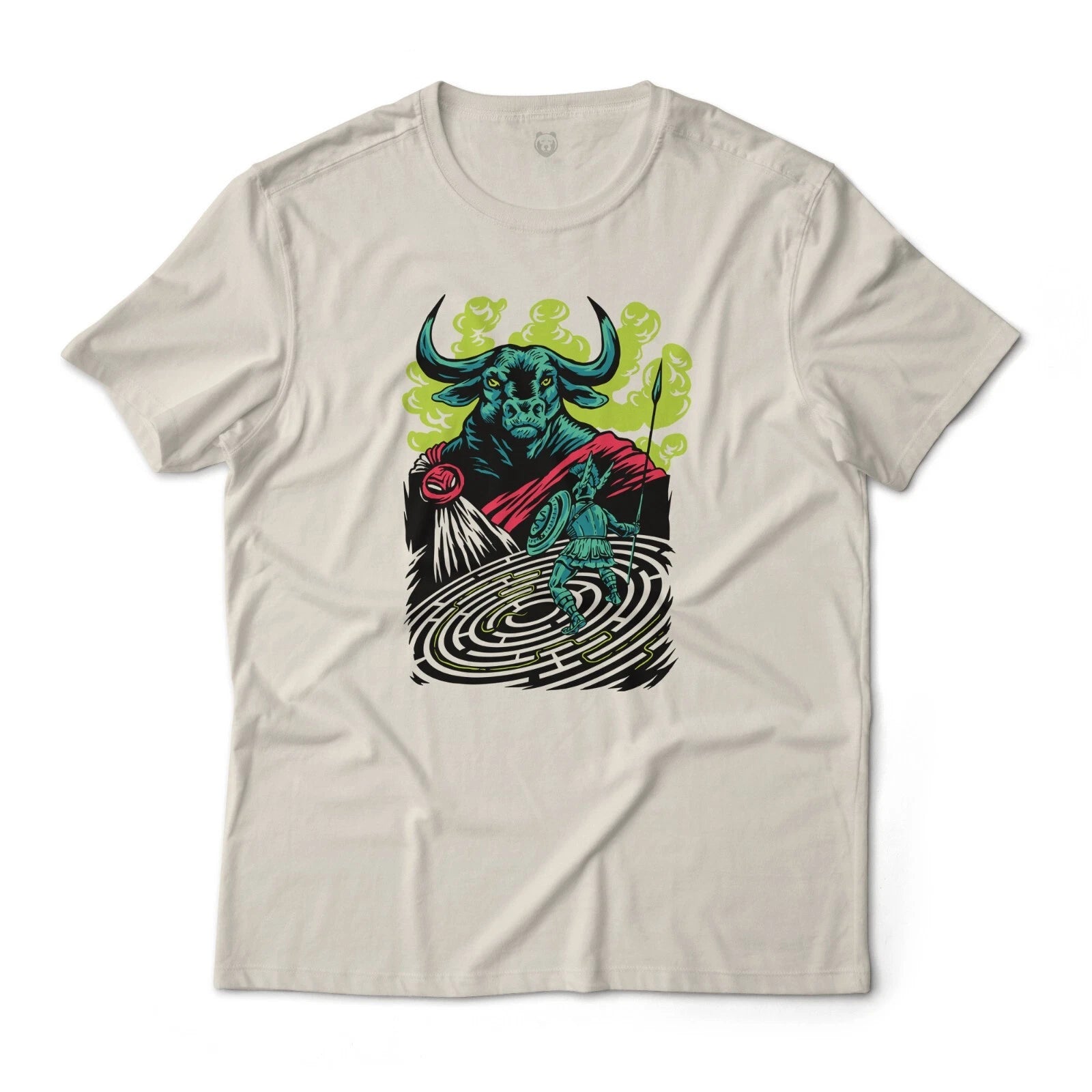 Theseus VS Minotaur Greek Mythology Graphic T-Shirt Unisex Lightweight Cotton