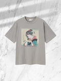 GU × OMIYAGE JAPAN POP! Ukiyoe Latte Bijin Tee – Retro Modern Japan Art
