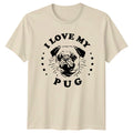 I Love My Pug Dog T-Shirt, Cute Pet Animal Graphic Tee, Dog Lover