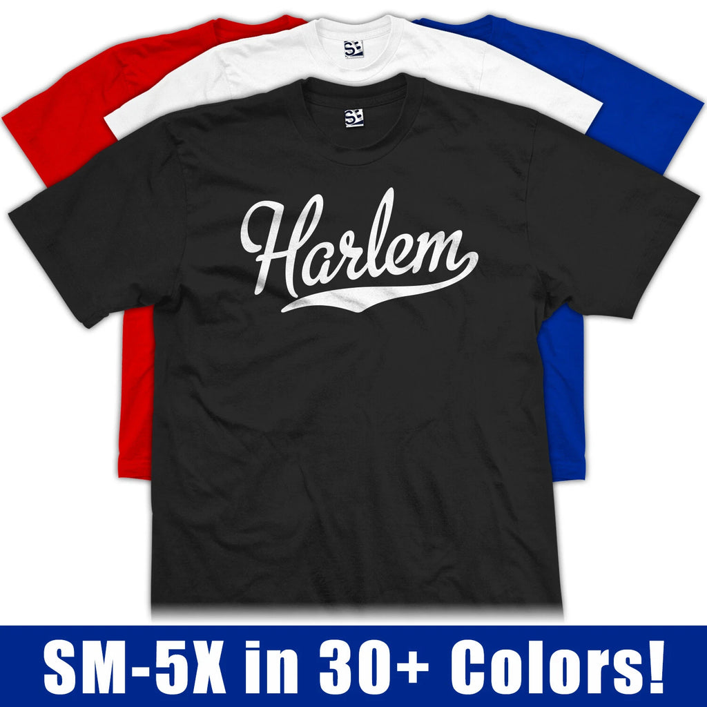 Harlem Script T-Shirt | Baseball Jersey Tail Sports Team NY Gift Logo Design