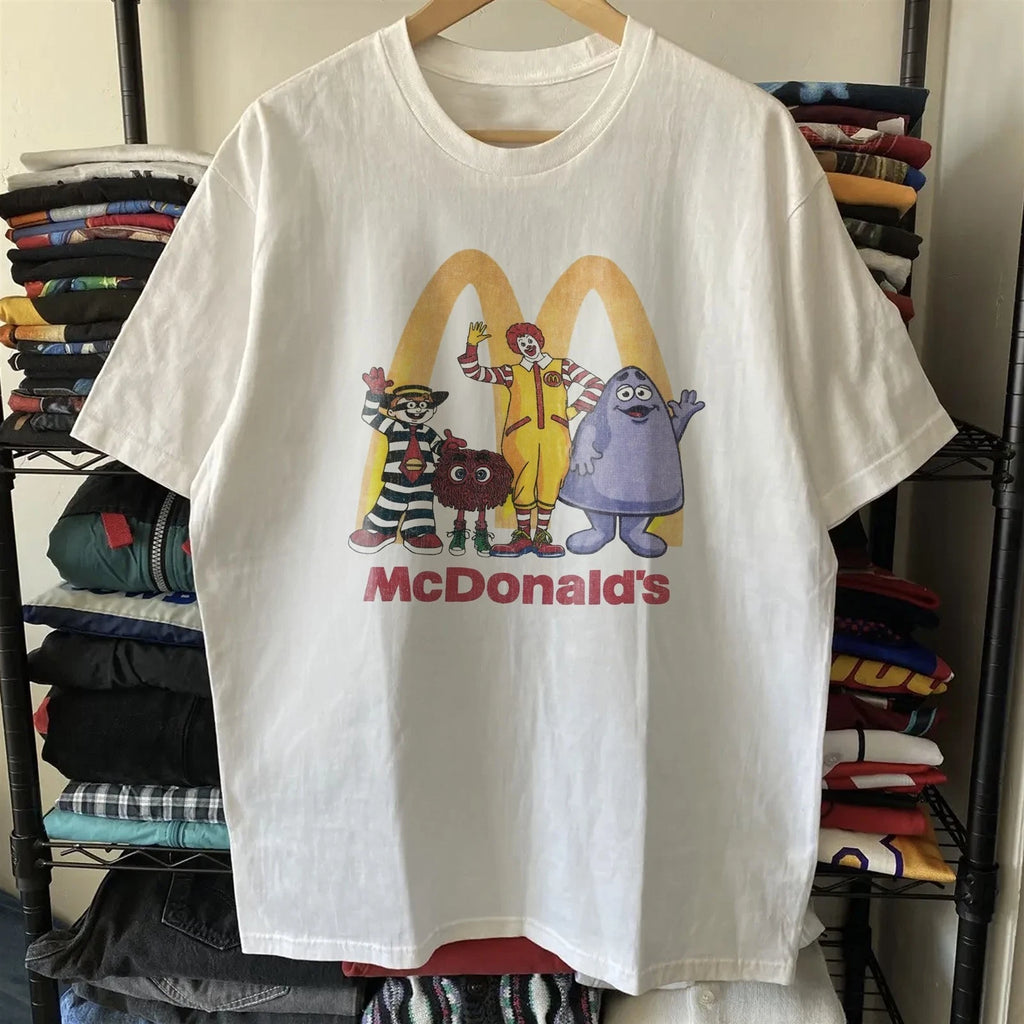 90s Mcdonalds Family Aged T-Shirt White M