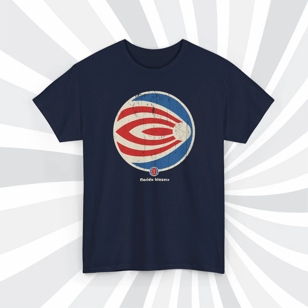 Florida Blazers 1974 WFL Football Grunge Logo T-Shirt