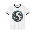 Yin Yang Koi Fish T-Shirt | Floral Circular Pisces Design