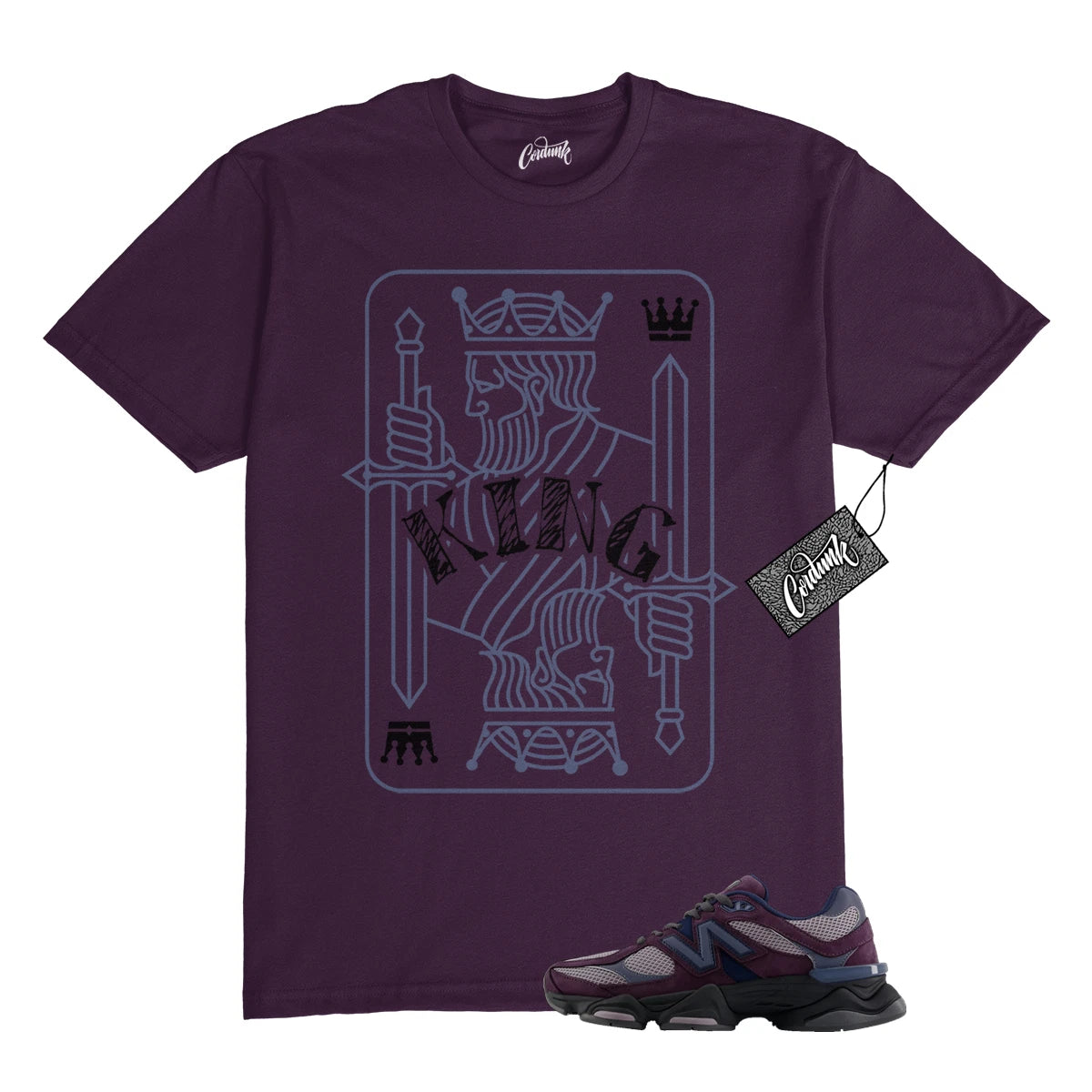 9060 Plum Brown Ice Wine Dark Arctic Grey T Shirt to Match KING