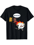 Crew Neck Cartoon Print Men's Fashionable Summer Short Sleeve Sports T-shirt