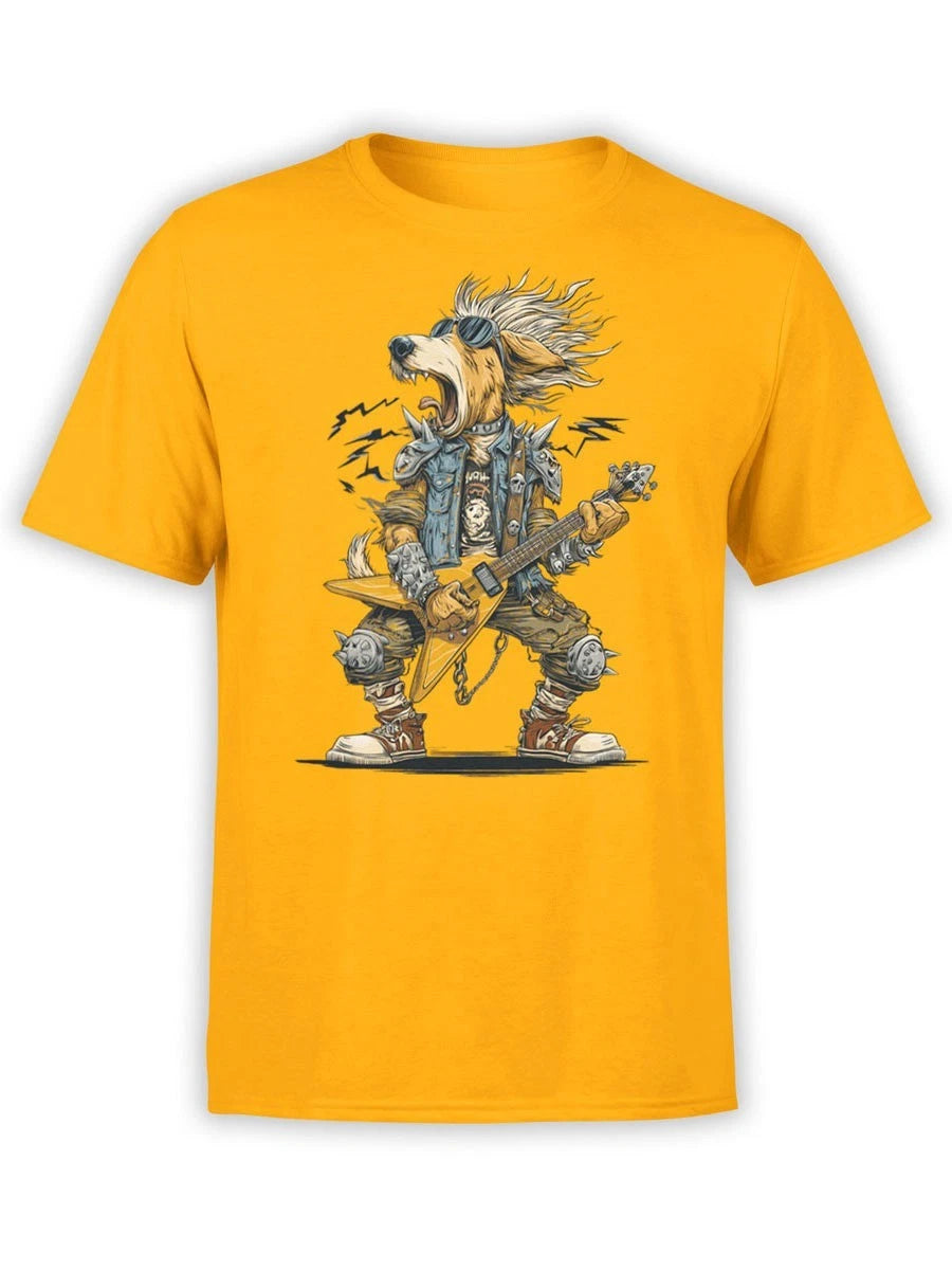 FANTUCCI Bark N’ Roll T-Shirt | Funny Dog Rocker Tee | Unisex