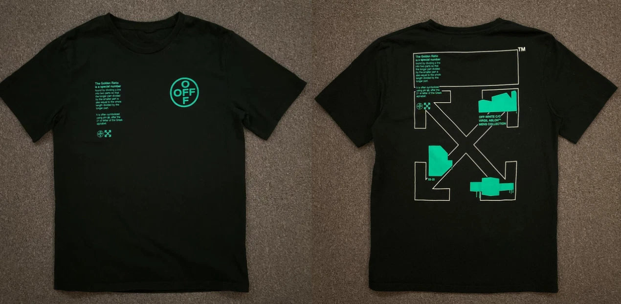 Off-White Arch Shapes Slim T-Shirt Reprint Graphic Streetwear Tee S-5XL