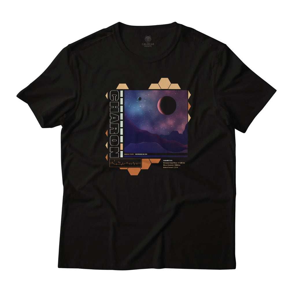 Charon Pluto Natural Satellite Art Aesthetic Graphic T-Shirt Lightweight Cotton