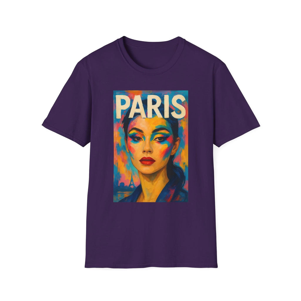Paris Portrait T-Shirt | Colorful Femme Pop Art