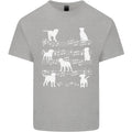 Dog Music Musical Notes Piano Guitar Mens Light Cotton T-Shirt