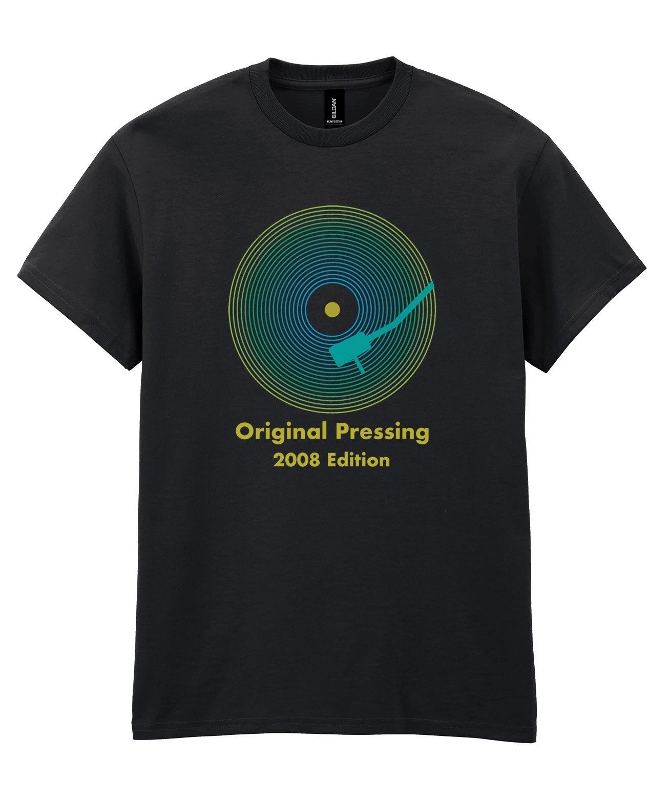 Mens 18TH Birthday Vinyl Record T-Shirt LP Original Pressing 18 Born In 2008