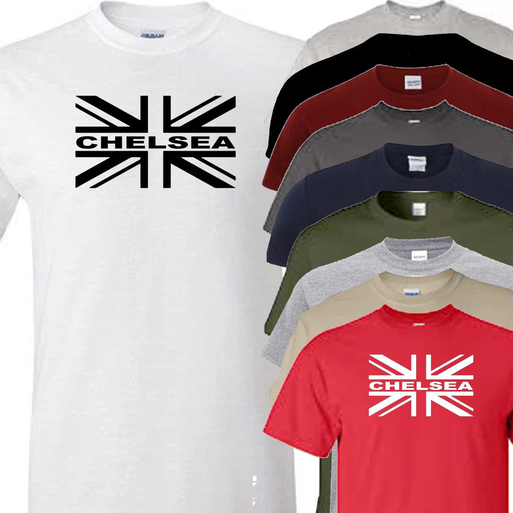 Chelsea T Shirt Novelty Football Shirt Union Jack Flag