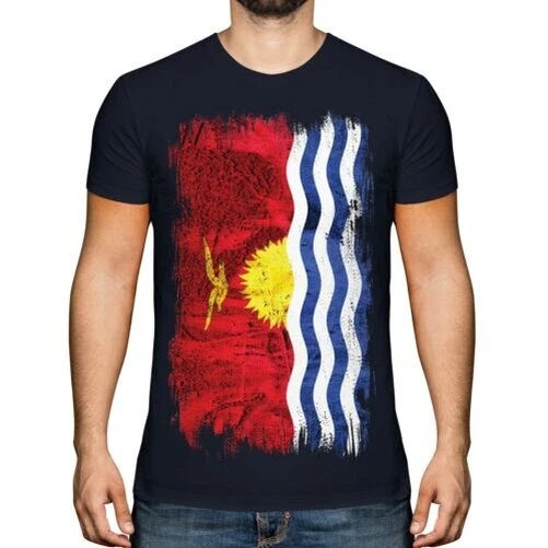 Kiribati Grunge Flag T-Shirt i-Kiribati Football Jersey Gift