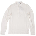 Boglioli Cream Lightweight Knit Linen Long-Sleeve Henley Shirt XS NWT
