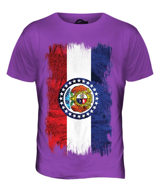 STATE MISSOURI GRUNGE FLAG MENS T-SHIRT TEE SHIRT XS S M L XL 2XL 3XL