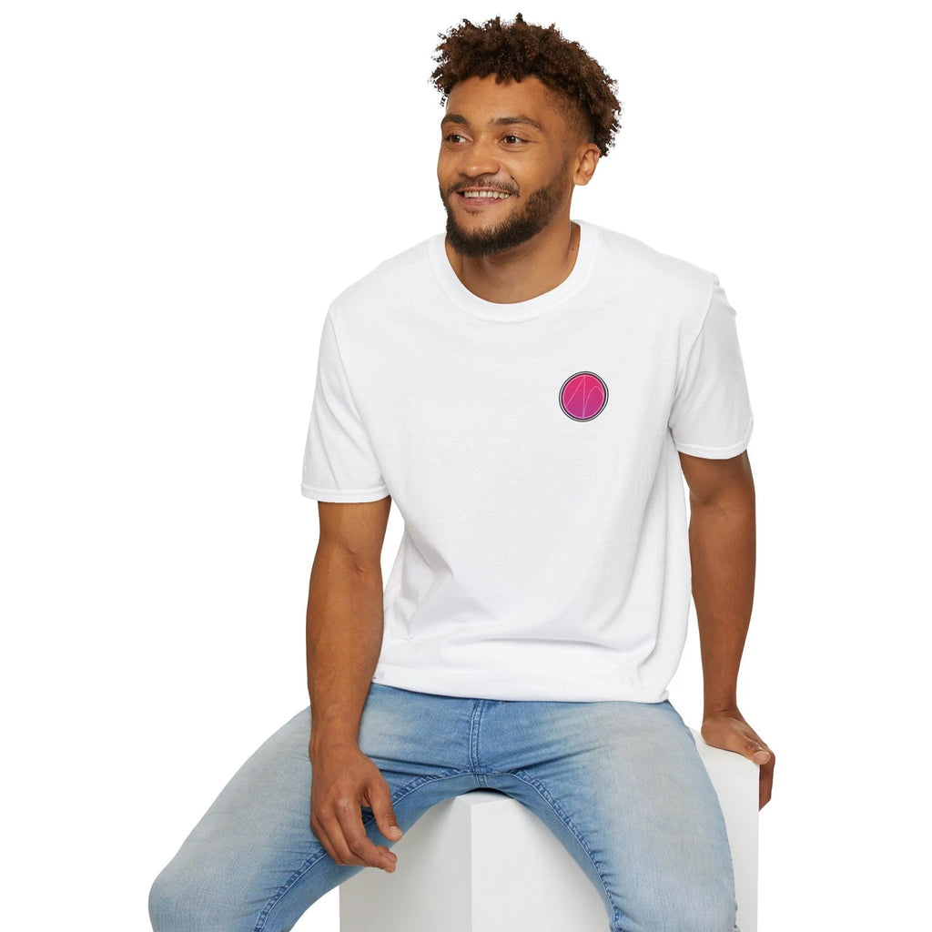 Minimalist Pink Gradient Logo T-Shirt
