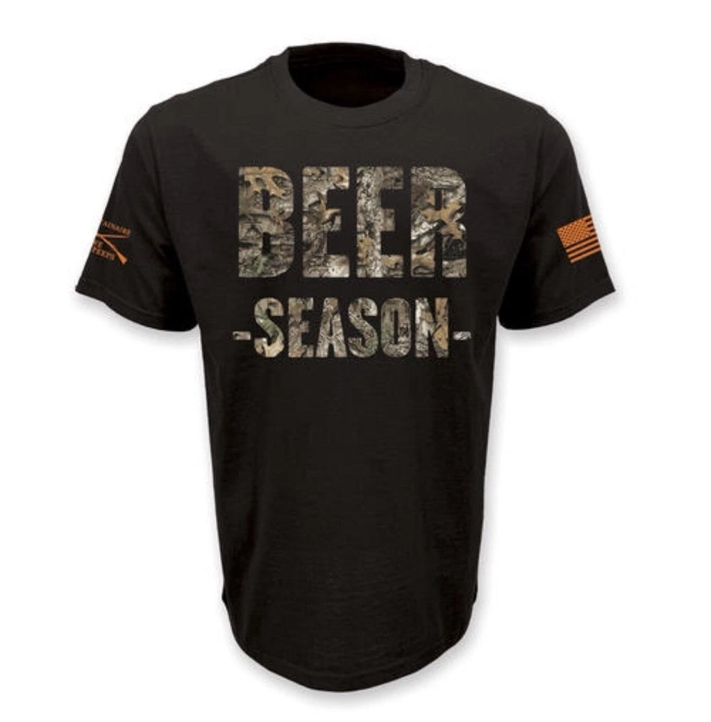 Mountainaire Realtree Edge - Beer Season T-Shirt - Black- Mens Large
