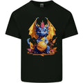 Cute Volleyball Dragon Kawaii Mens Cotton T-Shirt Tee Top