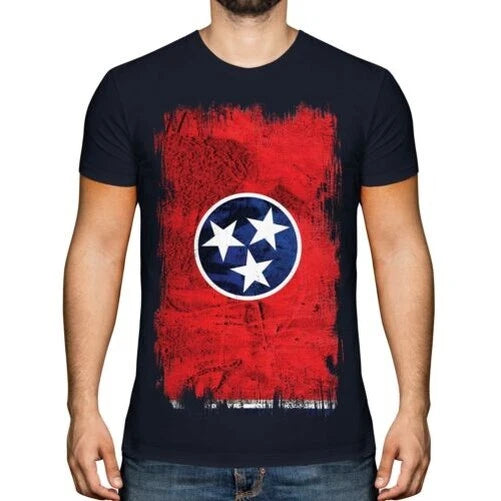 TENNESSEE STATE GRUNGE FLAG MENS T-SHIRT TEE TOP TENNESSEAN SHIRT JERSEY GIFT