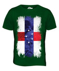 DUTCH ANTILLES GRUNGE FLAG MENS T SHIRT TEE SHIRT XS S M L XL 2XL
