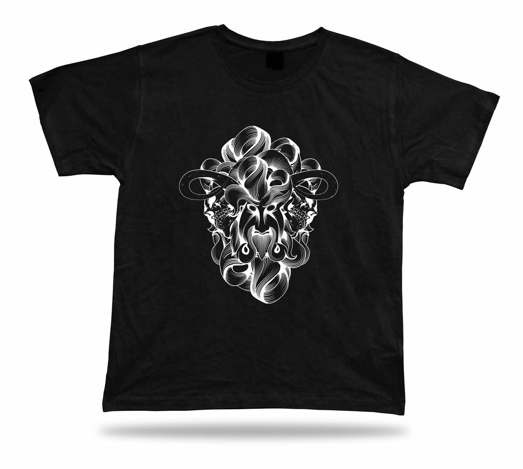 Demon Evil and Skeleton Skull awesome cool modern stylish unisex design tee