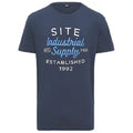 mens site lavaka work t shirt top navy M L XL