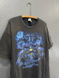 Y2K Sturgis Motorcycle Rally Black Grunge Biker Tee Shirt XL Gildan Skeletons
