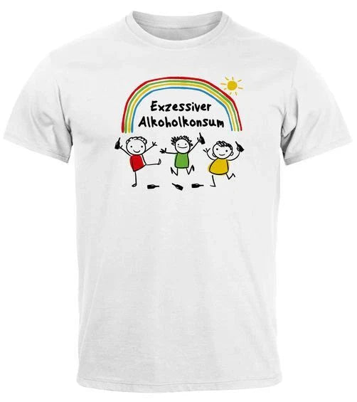 Men's T-Shirt excessive alcohol consumption fun shirt saying funny Moonworks ®
