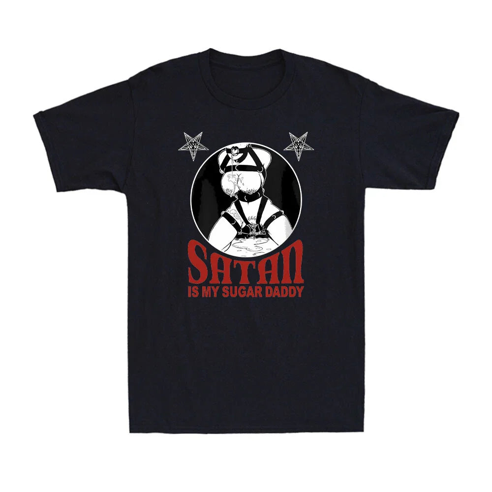 Nun Dream Satan Is My Sugar Daddy Shirt Funny Horror Unholy Nun Unisex T-Shirt