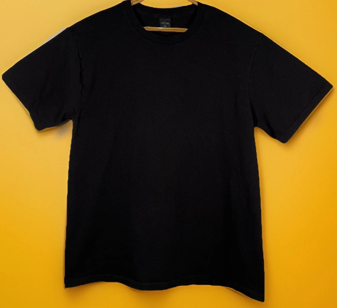 John Elliott Men’s T Shirt Crewneck Short Sleeve Size 4-XL Black Cotton Made USA