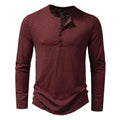 Camisa De Manga Larga Moda Lujo Camiseta Elegante Algodón Cuello V Para Hombres