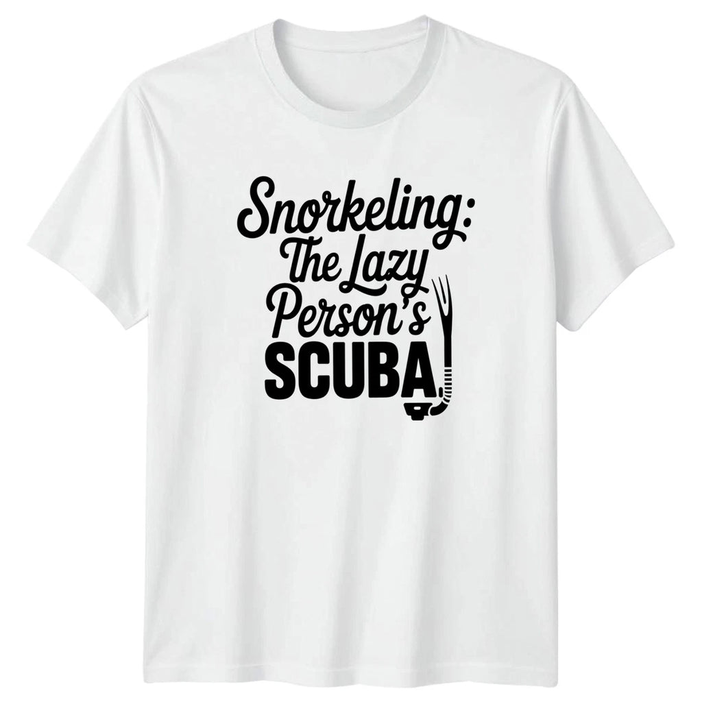 Snorkeling The Lazy Persons SCUBA T-Shirt Snorkeling Water Sports Gift Him Her